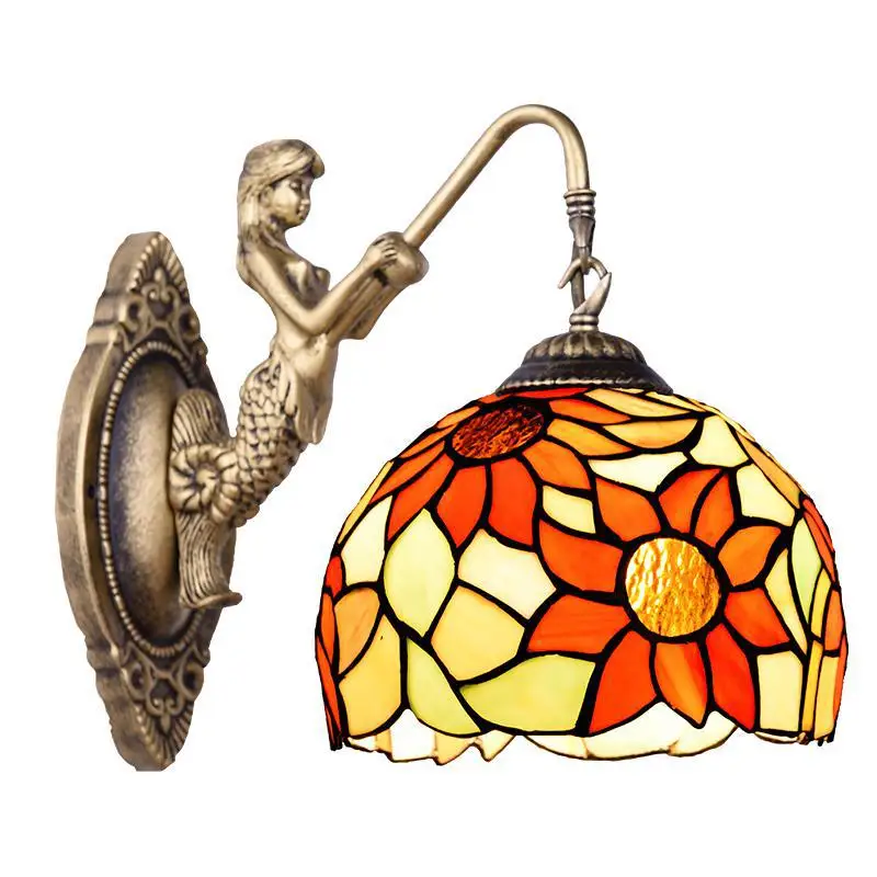 Европейский настенный светильник в стиле русалки E27 ретро Светильник Тиффани
