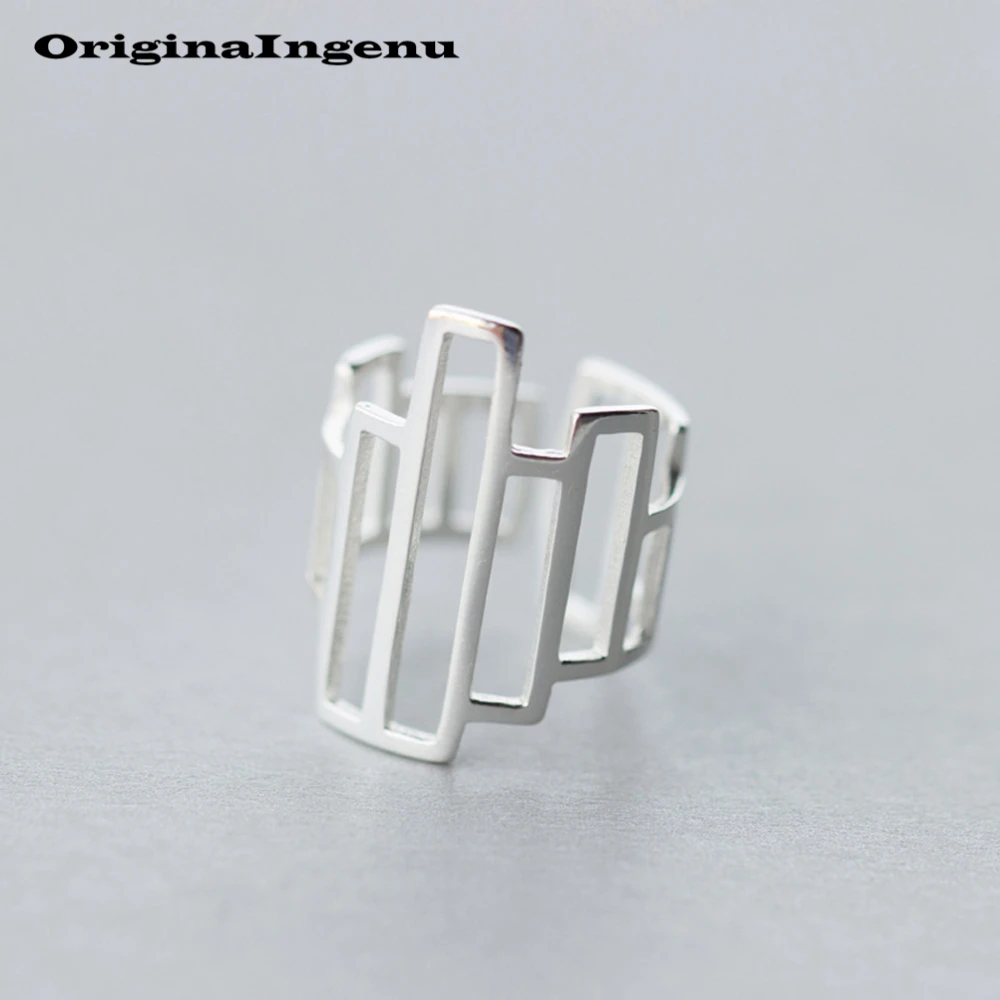 Женские Простые Кольца Anillos Винтажные Ювелирные изделия из настоящего серебра 925
