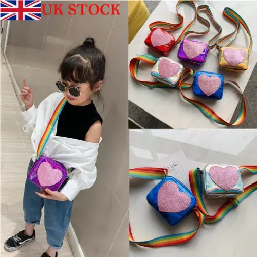 2019 Kid Plush Backpack Love Heart Rainbow Crossbody Children Princess Cute Messenger Bags Baby Girls Shoulder Bag Handbags |