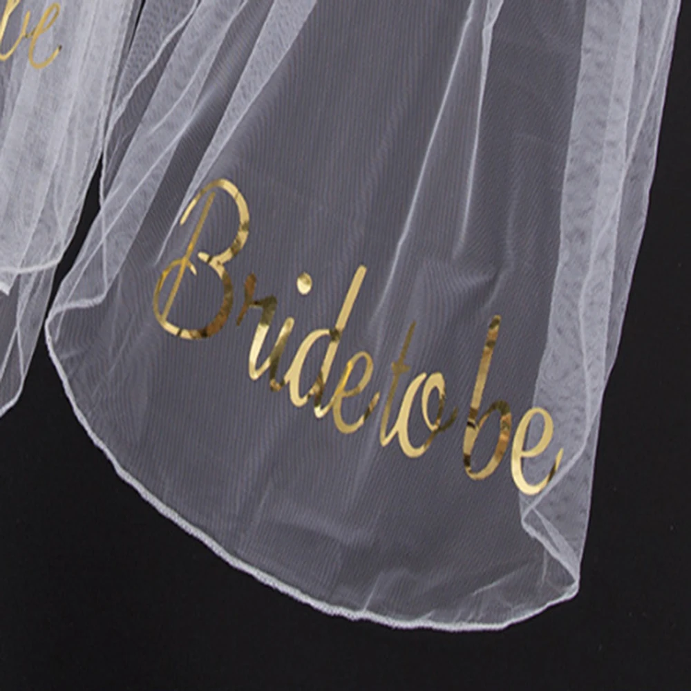 Свадебные вуали с буквенным принтом для невесты аксессуары вечеринок простые