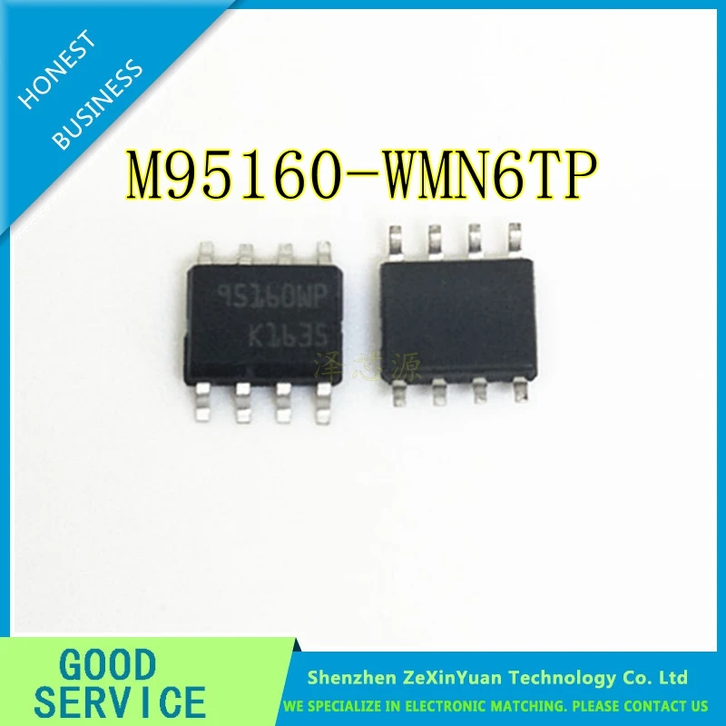 

50PCS/LOT M95160-WMN6 SOP-8 M95160 95160WP 95160 Serial SPI Bus EEPROM With High Speed Clock M95160-WMN6TP