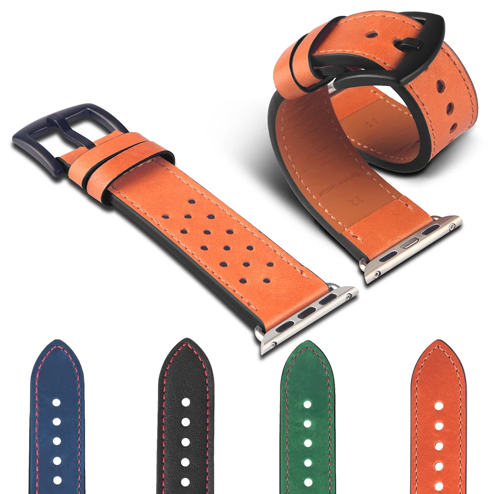 Leather Band For Apple Watch Series 1 2 3 4 38 40 42 44mm Classic Edition Sport Strap Applewatch wrist Replacement Watchband | Мобильные