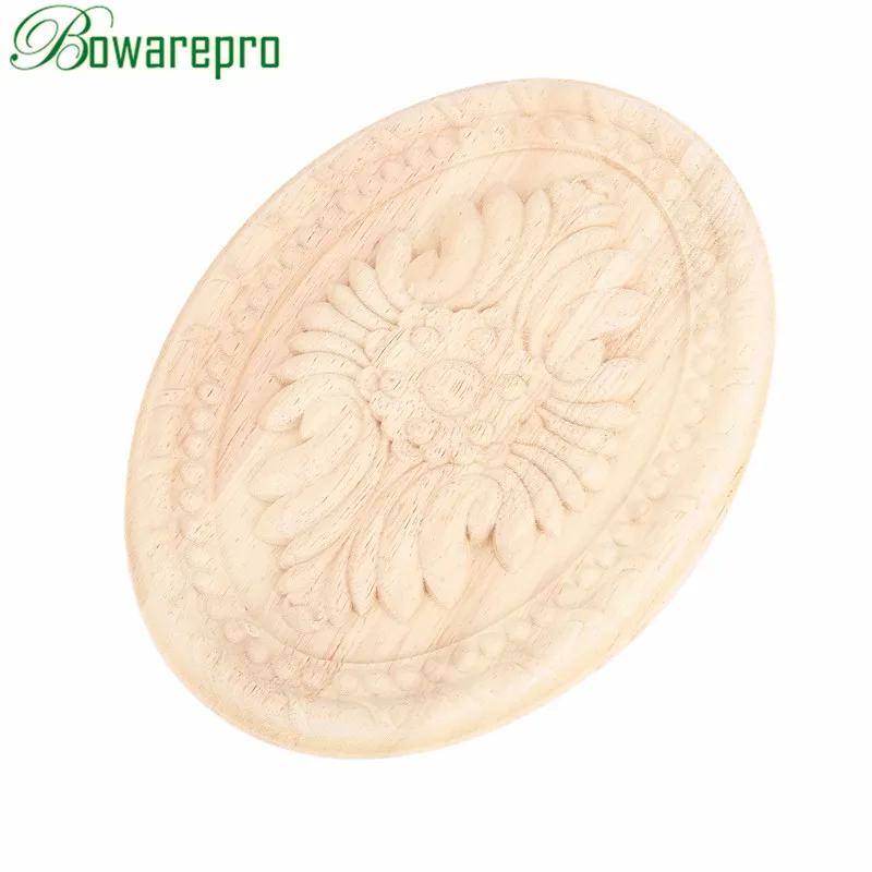

bowarepro Vintage Unpainted Wood Carved Corner Onlay Applique Frame For Home Furniture Wall Cabinet Door Decor Crafts 20*15CM *1