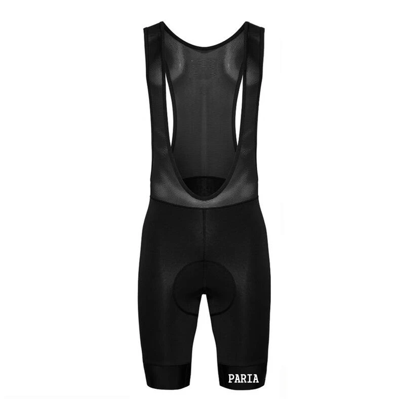 bib shorts Paria, новинка, Мужская футболка для велоспорта, летняя, короткий рукав, велосипедная рубашка, белая, черная, высокое качество, спортивная одежда, дышащая, для езды на велосипеде, топы - Color: bib shorts