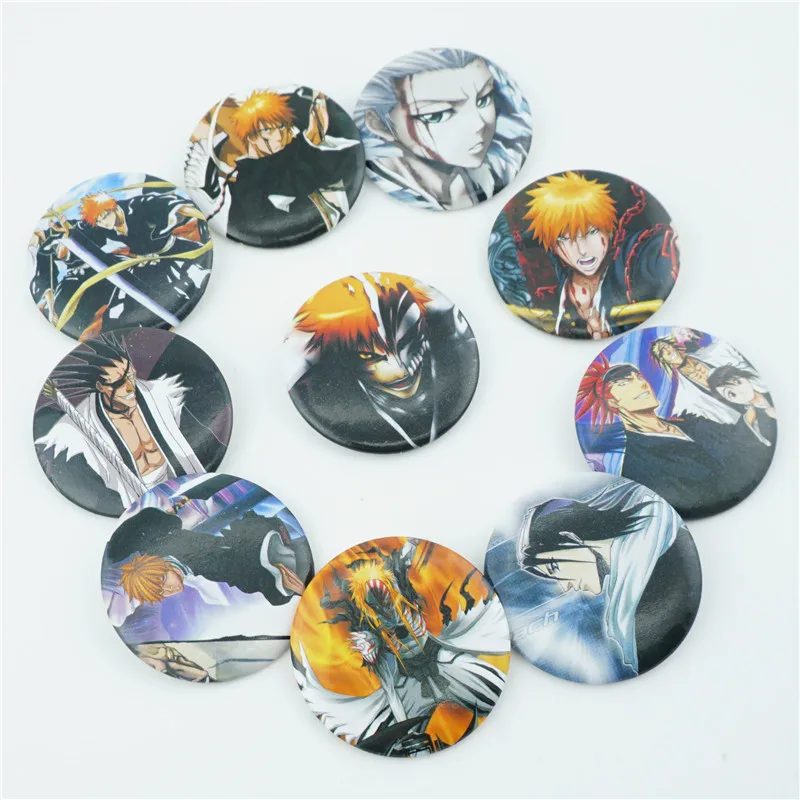 10 шт./компл. аниме отбеливатель Kurosaki Ichigo фигурки заколки броши значки нагрудное