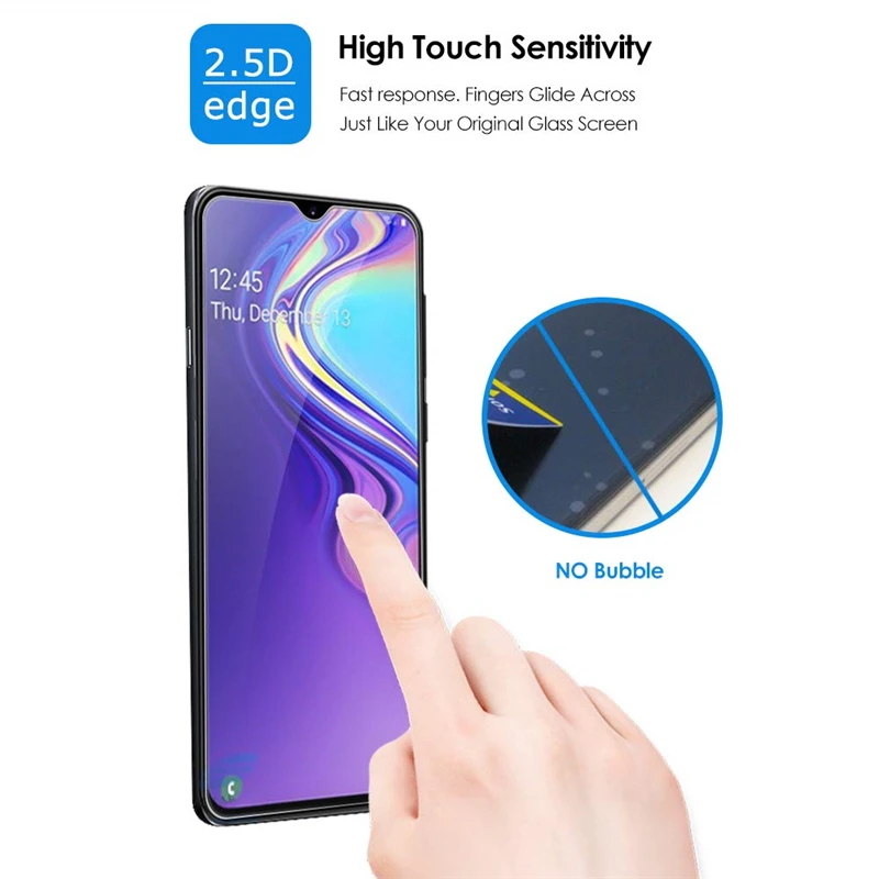 2 piezas de Protector de pantalla para Samsung Galaxy M10 vidrio para Samsung M10 9H dureza vidrio templado para Samsung Galaxy M10 pel&iacute;cula de tel&eacute;fono-2