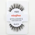 1 пара, модные мягкие Накладные ресницы, накладные человеческие волосы, клеи, гламурные накладные ресницы, макияж, красота #523