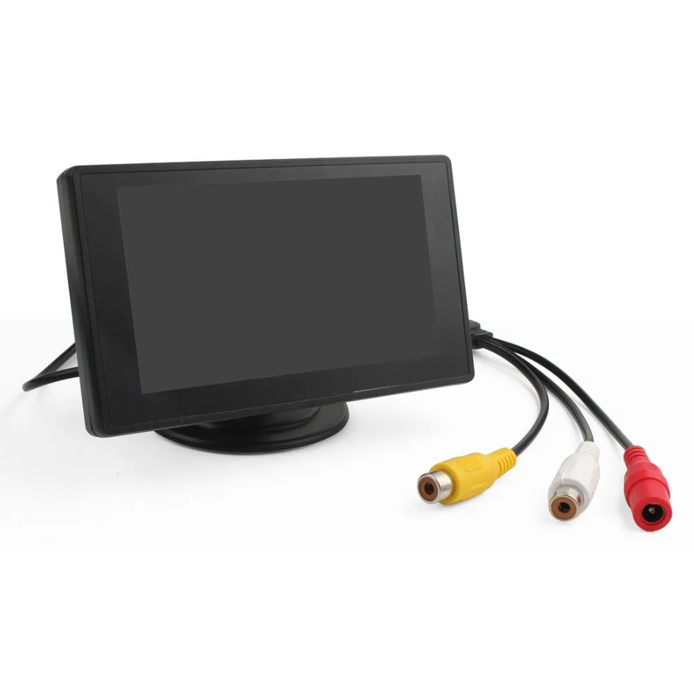 4 3 ''цветной TFT цветной ЖК монитор заднего вида для автомобиля мини Поддержка 2