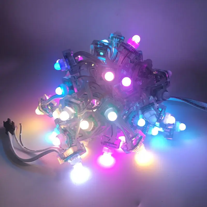 DC 5 V 12 V WS2811 РБГ провода площади полный Цвет RGB строки светодиодный пиксель модуль адресацией IP68 Водонепроницаемый 5000 шт