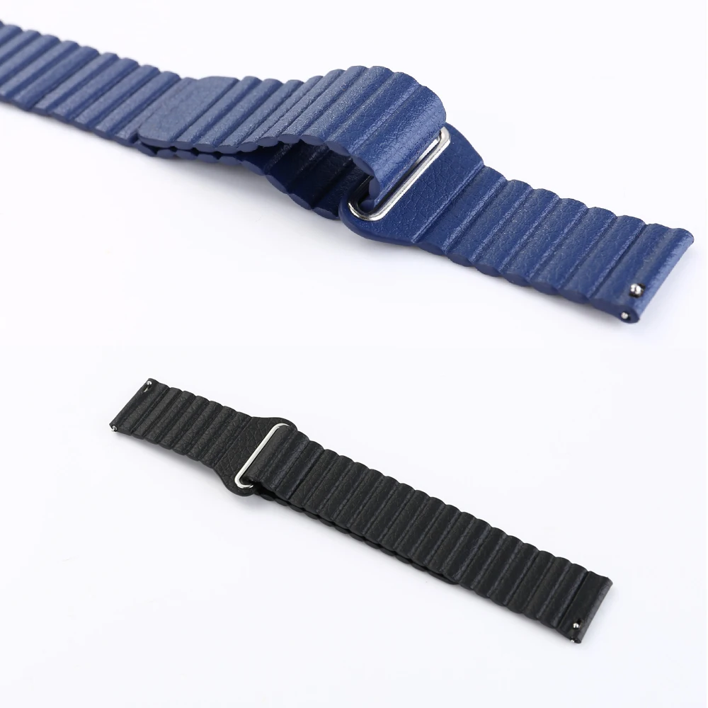 22 мм кожаный браслет ремешок для Xiaomi Amazfit GTR 47 мм Pace Stratos 2 Watch Band для huawei Watch GT Honor Magic Dream Correa