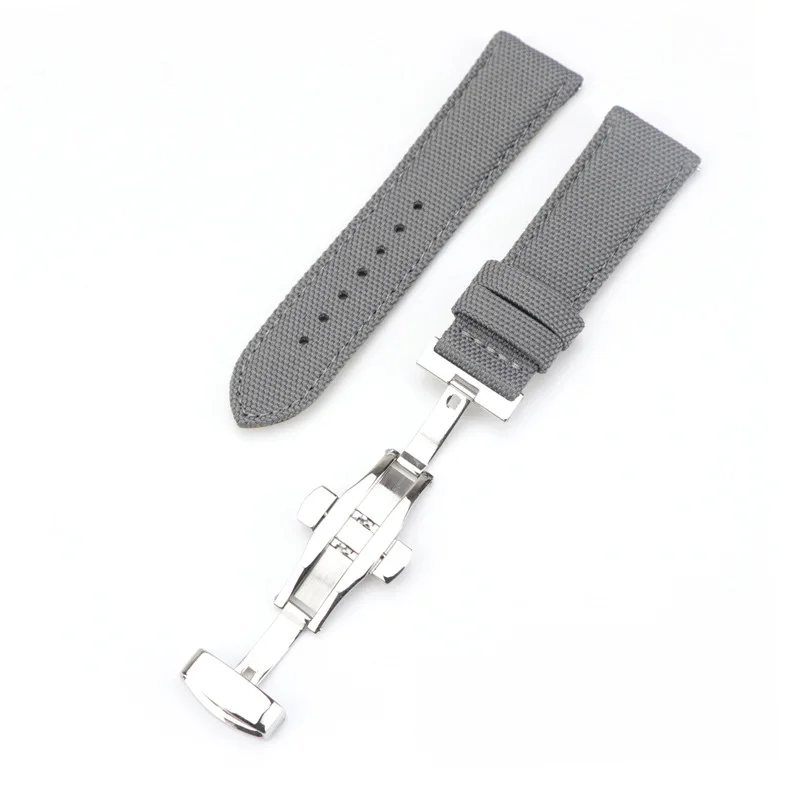 Onthelevel fashion tool-free canvas sandwich leather butterfly buckle 18/20/22/24mm multi-color 18mm/20mm/22mm/24mm