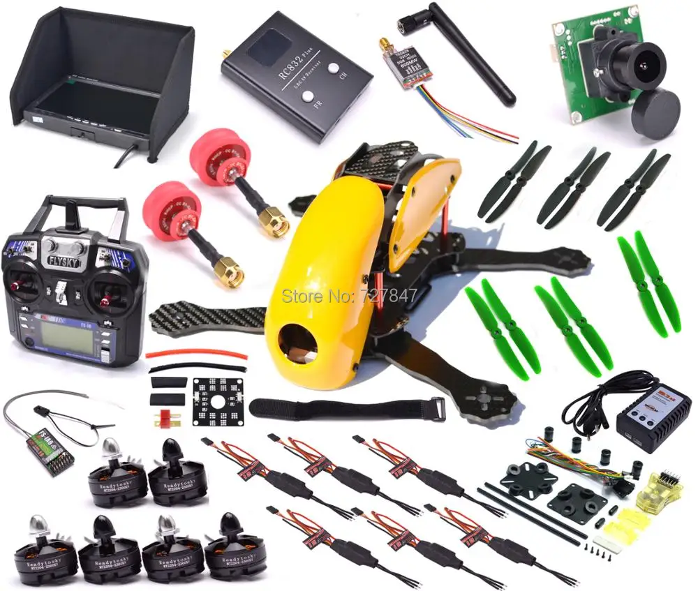 FPV 5 8G TX RX полный комплект из углеродного волокна Robocat 270 мм Квадрокоптер мини CC3D