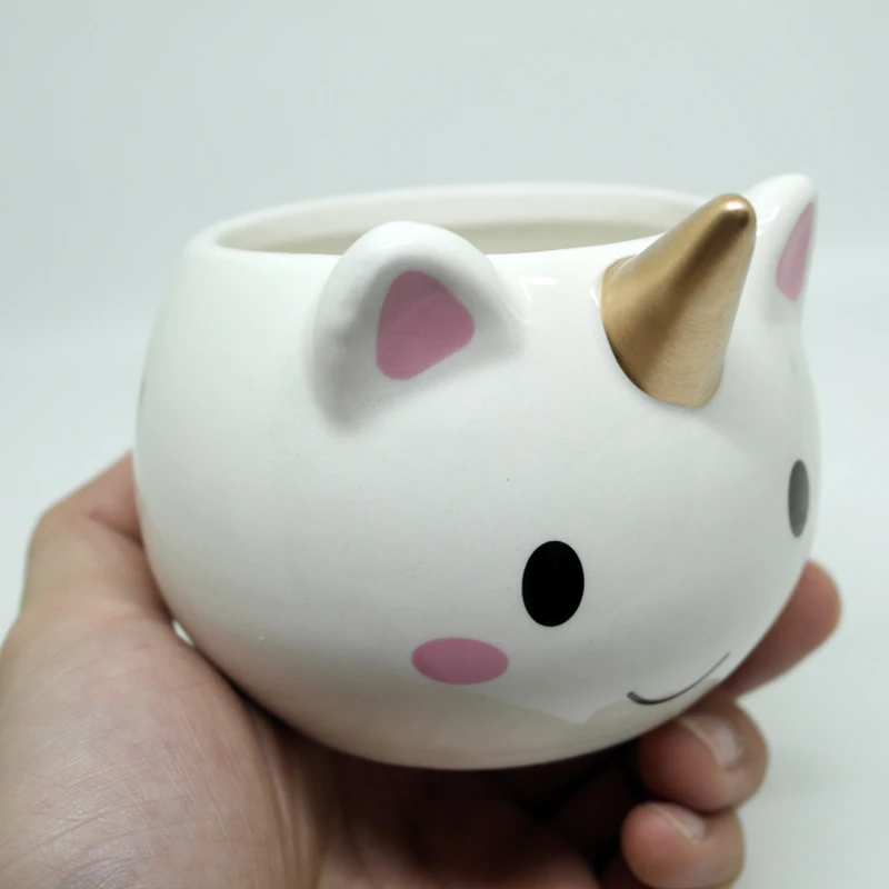 ARTGAT 300 мл кружки с единорогом чашка Cuteness 3D Керамическая кофейная золотые стерео