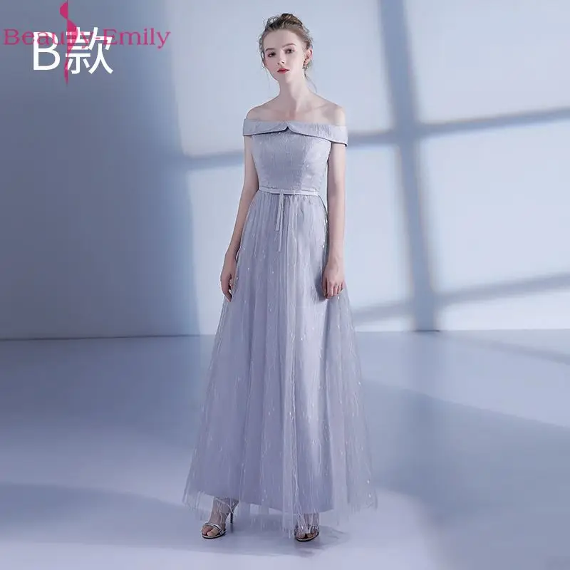 Женское кружевное платье подружки невесты серое длинное ТРАПЕЦИЕВИДНОЕ без