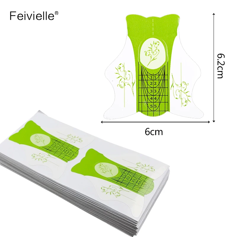 Feivielle новинка 100 шт./лот Форма для ногтей акрилового УФ геля руководство по
