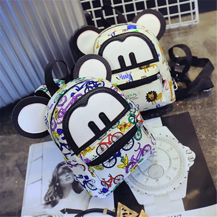 В Новинка весны и лета 2018 Микки Мышь рюкзак сумка с несколькими Цвет личность