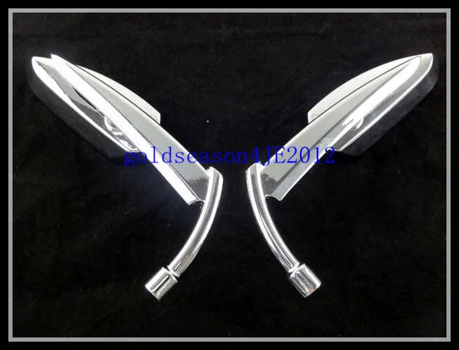 Боковые зеркала с хромированным лезвием для Harley Yamaha Honda Kawasaki Suzuki мотоциклетный