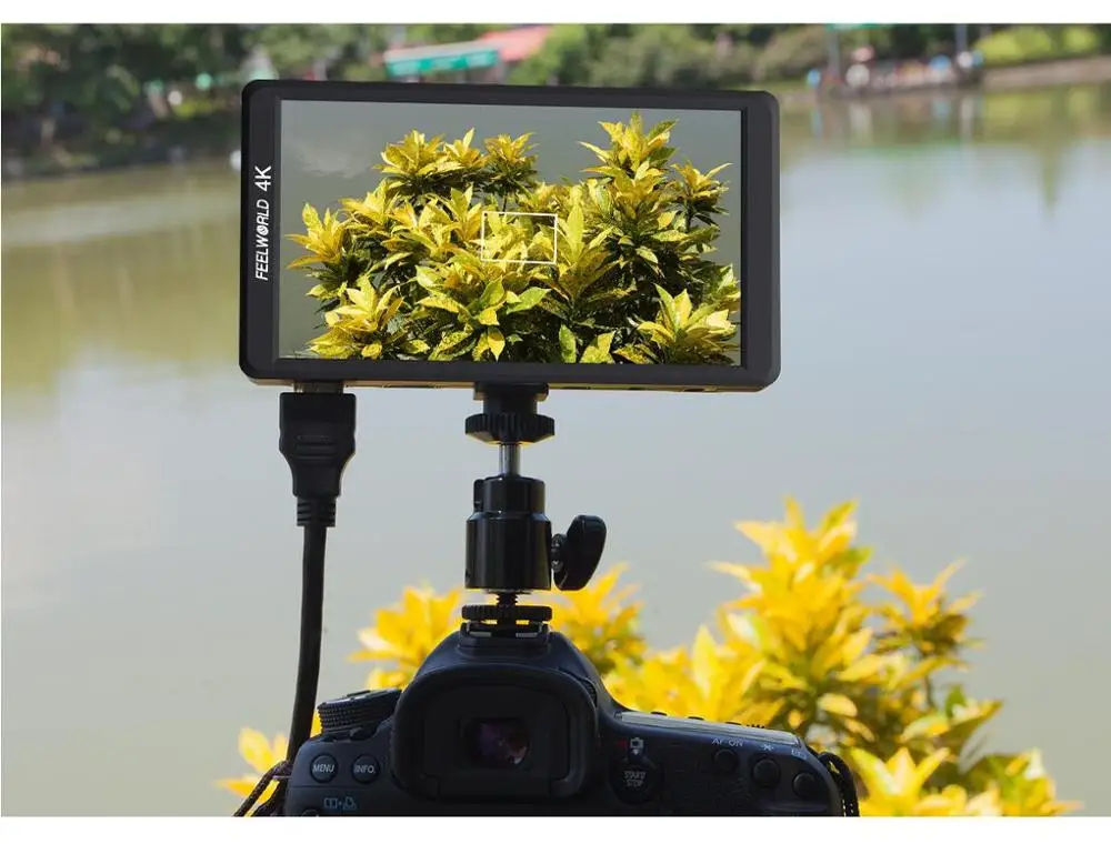 Feelworld F570 5," ips DSLR на поле камеры монитор 4 K HDMI FHD 1920x1080 Видео монитор для sony Canon Nikon и т. д. с кронштейном
