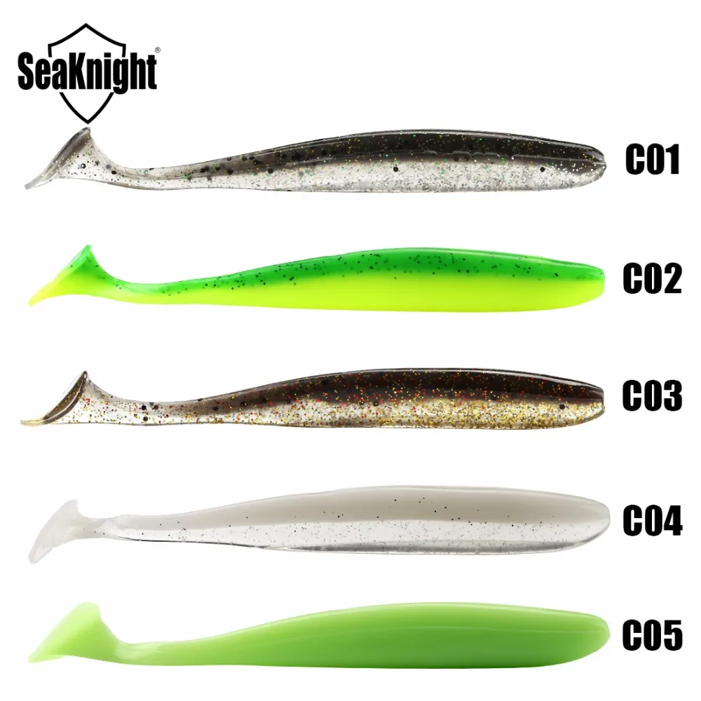 SeaKnight Мягкая приманка SL015 7 г 114 дюйма мм 6 шт. искусственная Т образный хвост червь