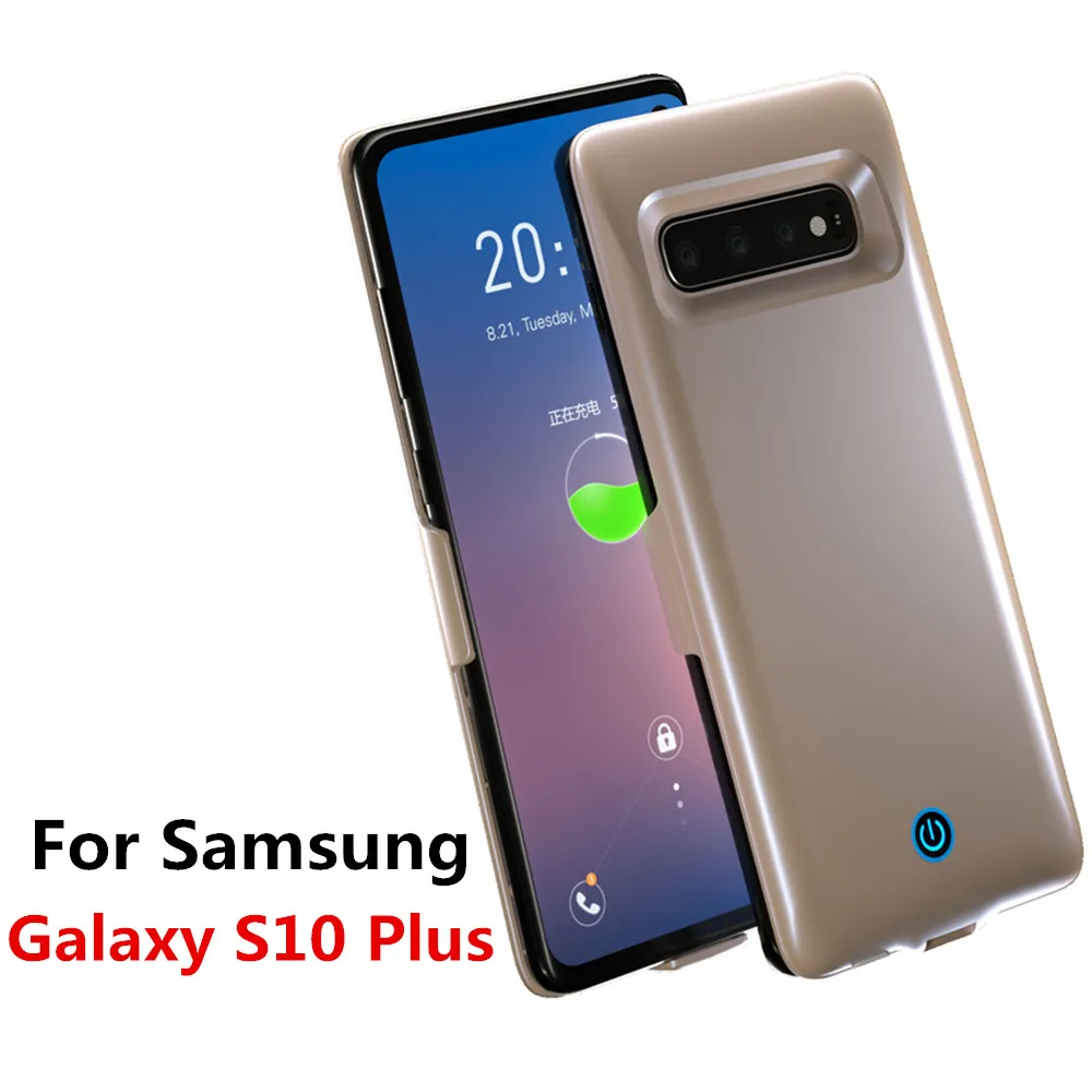 Gold S10 Plus Внешний аккумулятор 7000 мАч для samsung Galaxy S10 Plus, чехол, зарядное устройство, внешний аккумулятор для samsung Galaxy S10 S10E, чехол для аккумулятора - Цвет: Gold S10 Plus