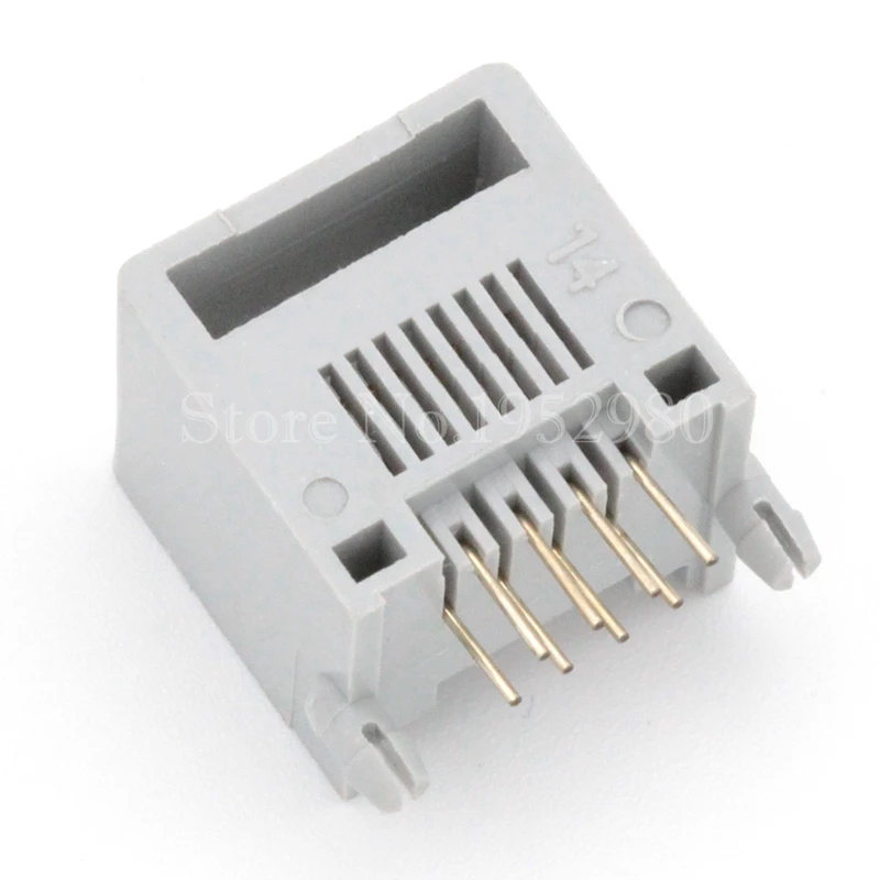 Сетевой разъем Ethernet 20 шт./лот RJ45 8P8C модульный серый PCB 55A|pcb connector|pcb rj45 connectorpcb |