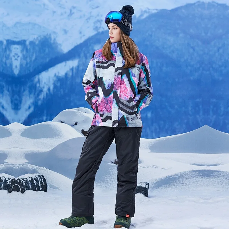 Ski Suit Female Womens Gsou Snow Winter Jackets Pants Woman Jacket Sport Manteau Femme Hiver Esqui Snowboarding Blouson Fille | Спорт и