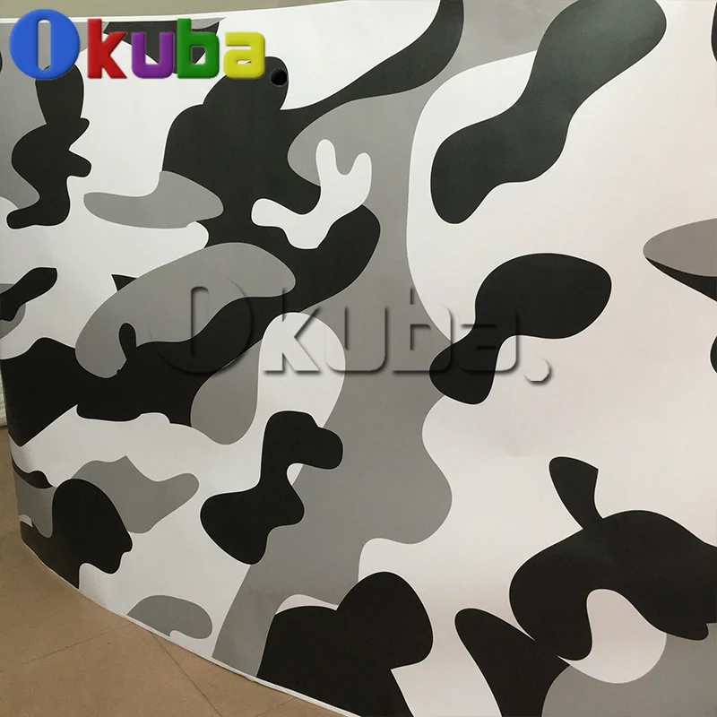 Городской Снег Камуфляж пленка обёрточная бумага Джамбо черный белый Arctic Camo