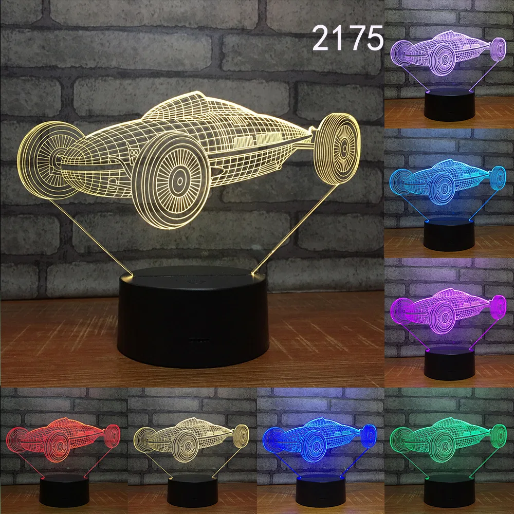 СВЕТОДИОДНЫЙ Автомобильный 3D ночник с градиентом Jeep Truck Sports USB прикроватная