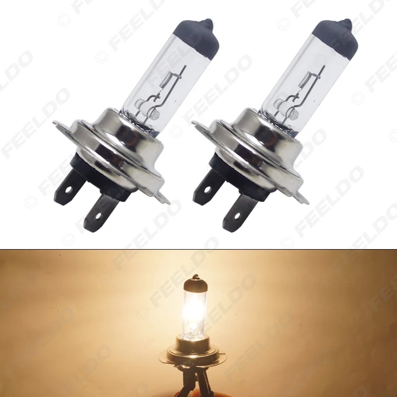 LEEWA 2 шт. автомобиль H1 H3 H4 H7 H8 H9 H11 9004 9005 9006 9007 H16 880 55 W/100 W 12V Белый противотуманки HalogenBulb автомобильные лампы для передних фар