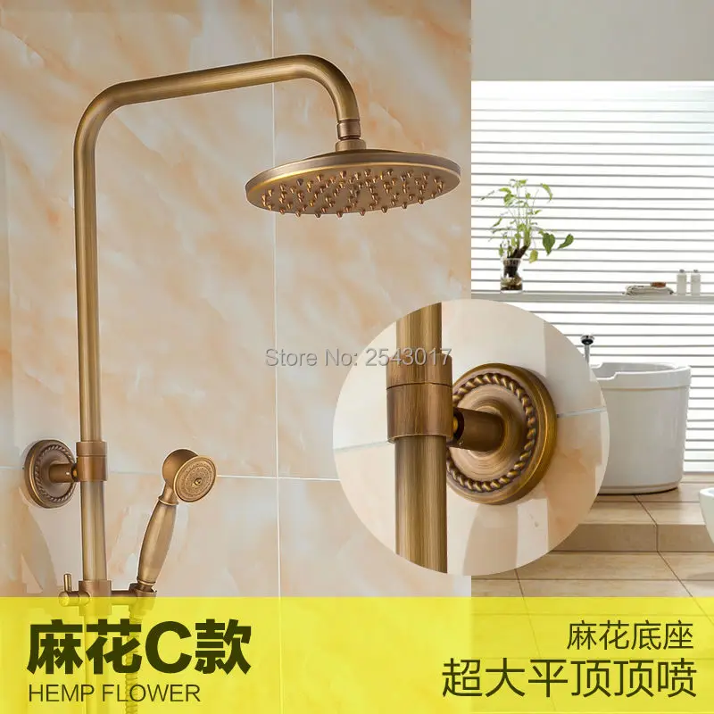 Бесплатная доставка античный набор для душа из сине-белого фарфора дождевой Душ