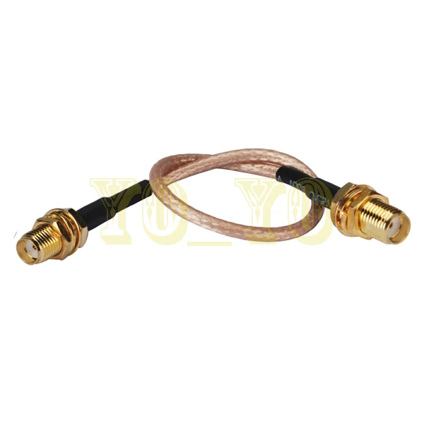 

SMA jack bulkhead to SMA jack bulkhead Connector RG316 30cm External WiFi Wireless Antenna Extension Cable
