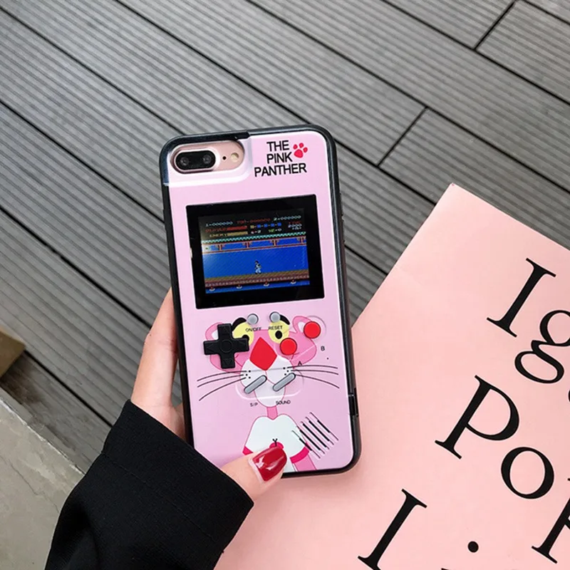 Чехол для телефона Tetris Game Machine для iPhone X, 6, 6S Plus, розовый чехол в стиле ретро для игровой консоли, чехол для iPhone 7, 8 Plus, X(розовый/черный