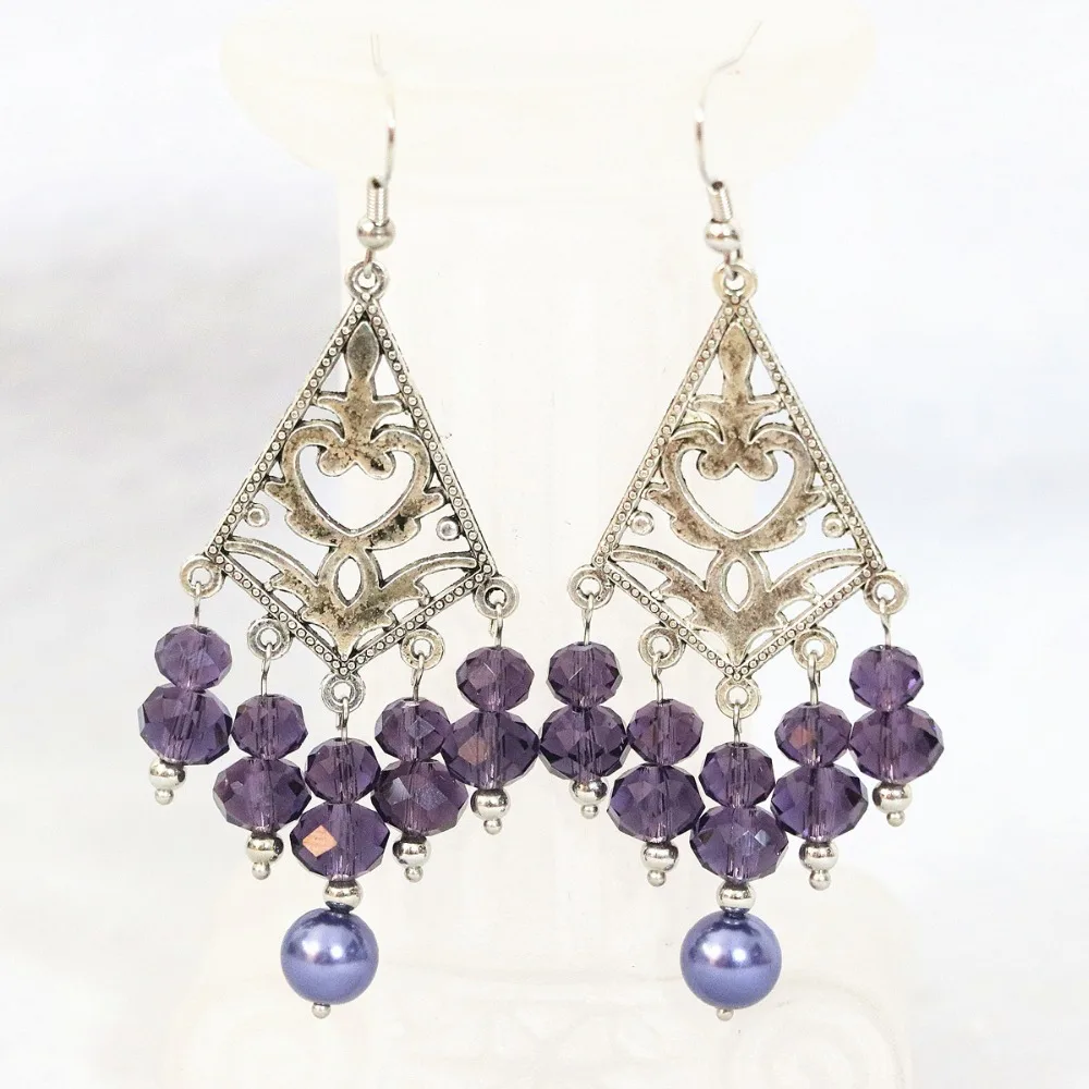 Романтический европейских Синий Круглый Shell Имитация Жемчуга счеты кристалл 7