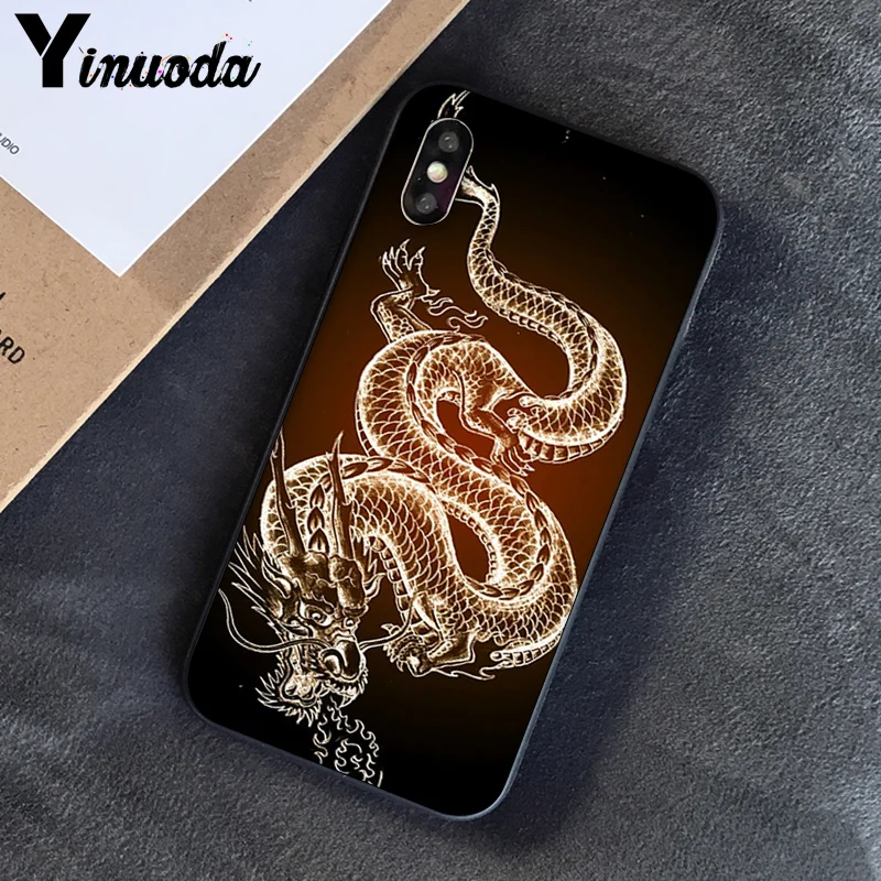 Yinuoda Китайский Зодиак Дракон Чехол для iphone SE 2020 8 7 6 6S 6Plus X XS MAX 5 5S XR Capa|Бамперы| |