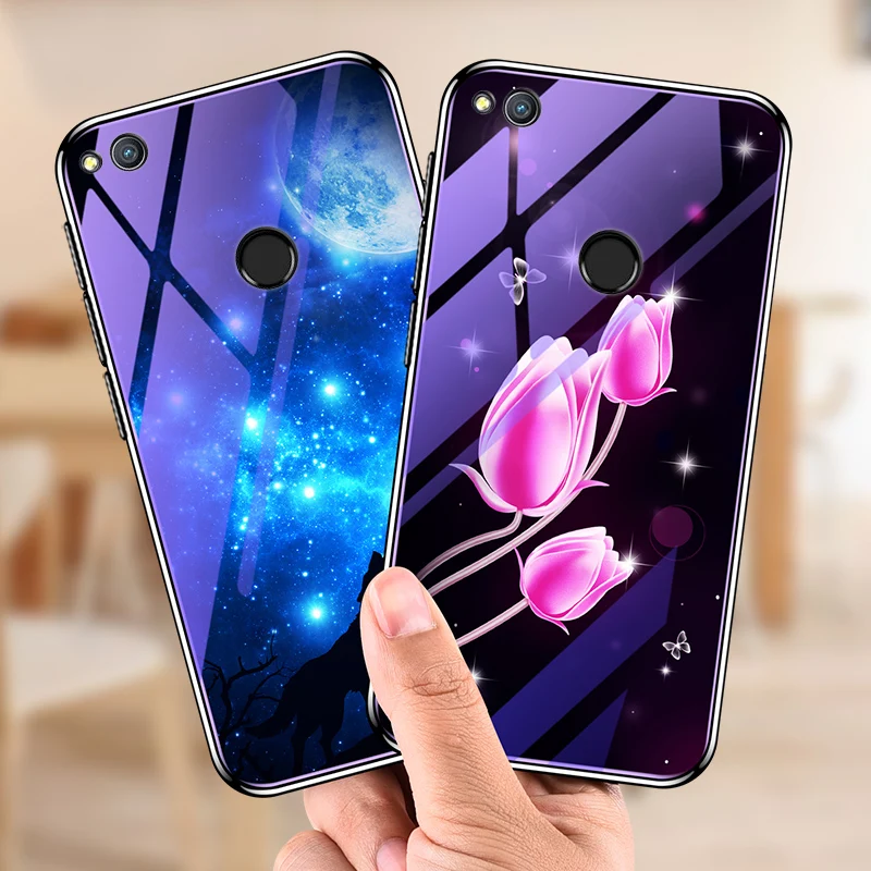 Чехол для Honor 8 lite чехол Huawei P8 Lite 2017 новейший дизайн стеклянный с изображением