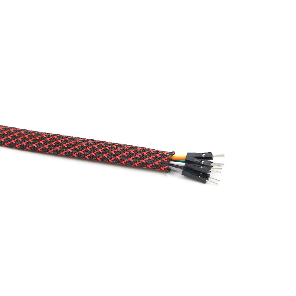 33ft BlackRed 10 м 4 6 8 12 14 16 мм оплетка PET расширяемая муфта Высокая плотность обшивка