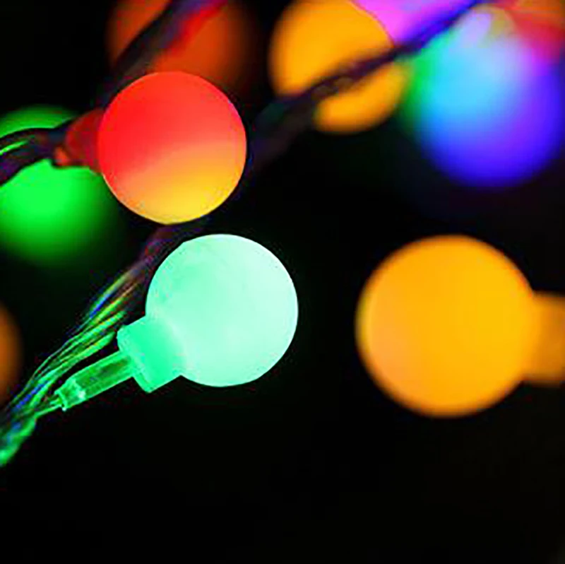 3/6/10 м 20 100LEDs LED Ball String Lights Праздничные рождественские украшения Рождественская