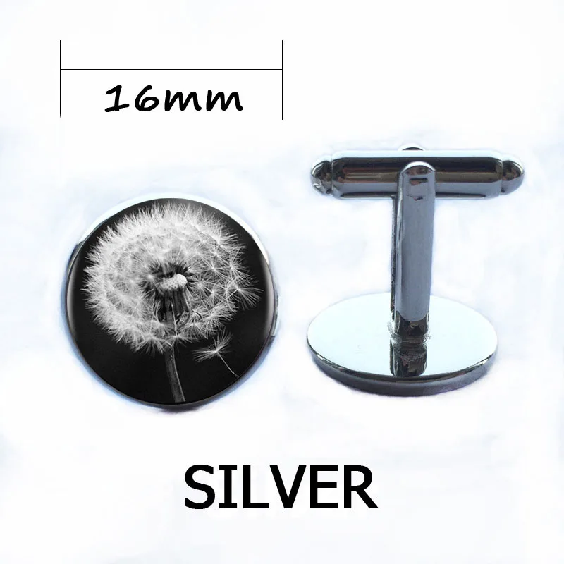 Колье и подвески с логотипом одуванчика черно-белый цветок ручная работа круглая