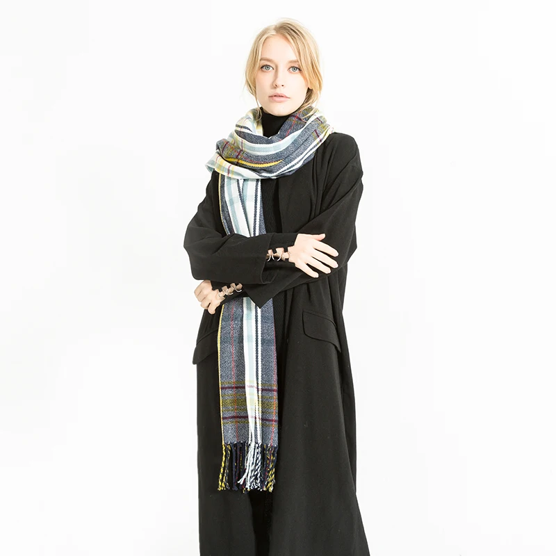 Scarves Women'S Scarf Winter Warm Headband Ponchos And Capes Cotton Designer Fashion Casual Clothing Accessories Apparel Plaid |