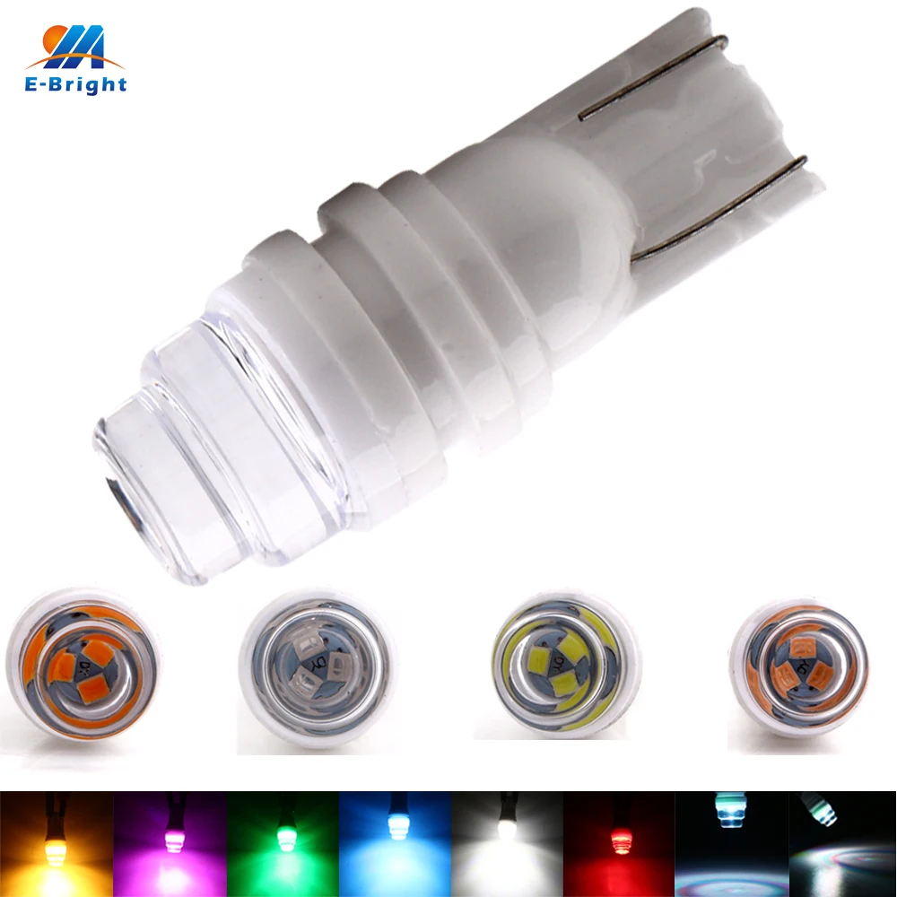YM E-Bright 10 шт. T10 2835 3 SMD W5W 194 168 12 В керамические лампы в форме торта для чтения