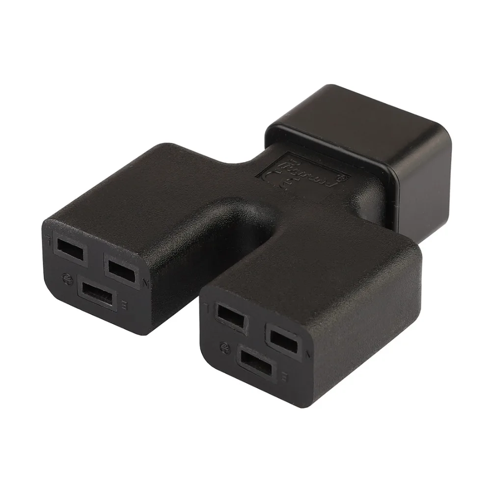 Преобразователь IEC320 C20 C19 адаптер питания штекер двойной 2 * мама 16 А 250 В UPS PDU