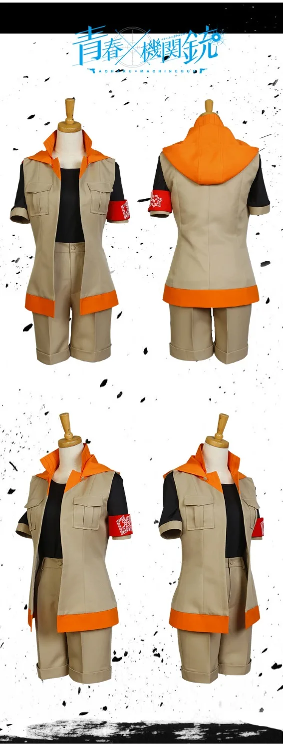 Новинка Аниме Aoharu Machinegun Косплей Tachibana hotaru Хэллоуин ежедневный боевой костюм (топ +