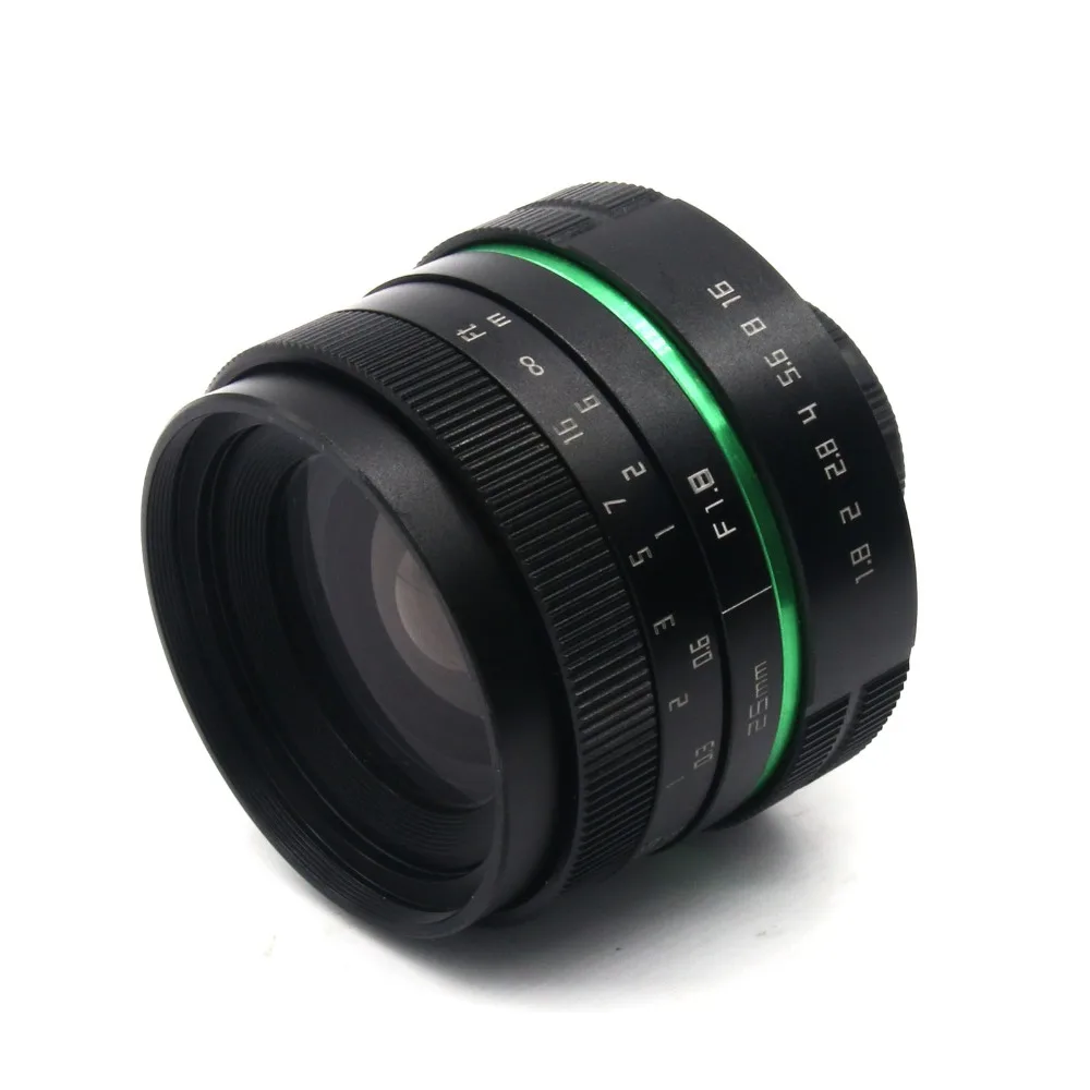 Новый зеленый круг 25 мм APS-C объектив камеры видеонаблюдения для sony NEX canon E0SM N1 PQ