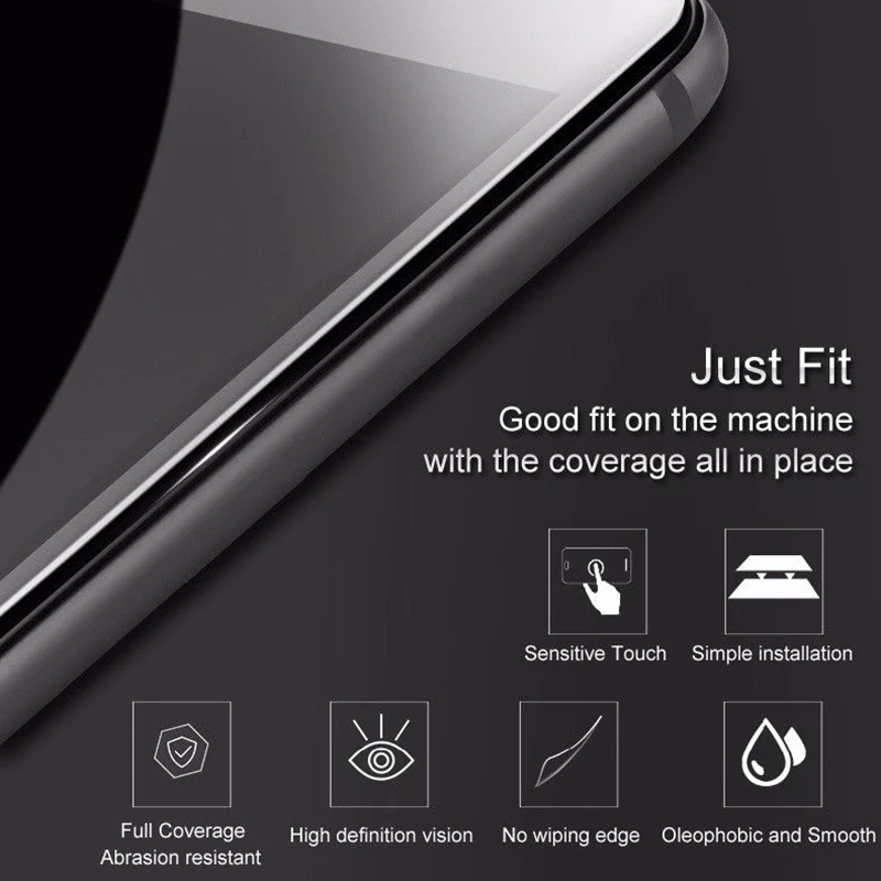 Закаленное стекло RUIPHONE 5D для iPhone 8 plus 7plus XS Max XR Edge полностью изогнутое