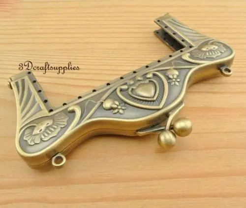 Металлическая рамка для шитья Сумка Кошелек Рамка застежка антибронзовый сплав 8