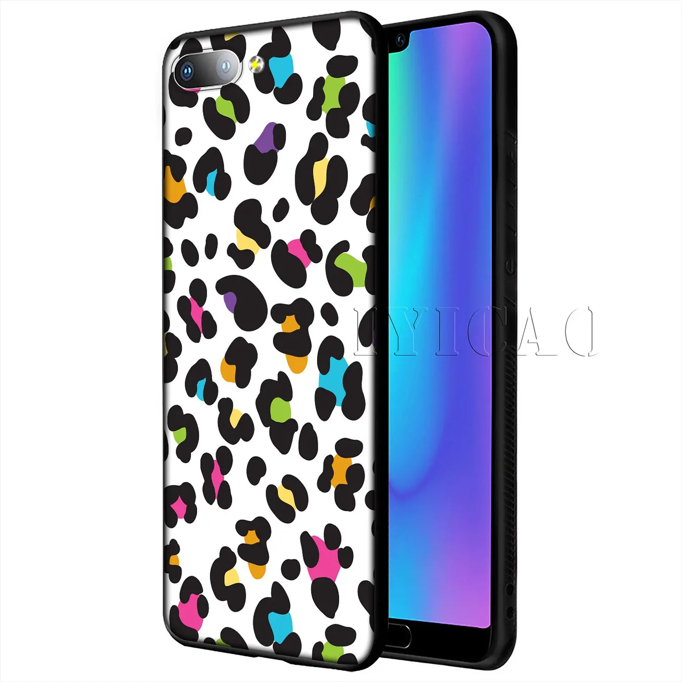Мягкий силиконовый чехол IYICAO Leopard love Pink для Huawei Y9 Y7 Y6 Prime 2019 Honor 20 8C 8X 8 9 9X 10 Lite 7C 7X 7A Pro
