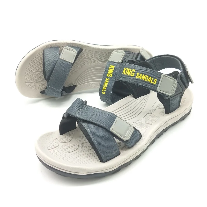 Сандалии гладиаторы мужские модные пляжные шлепанцы плоская подошва