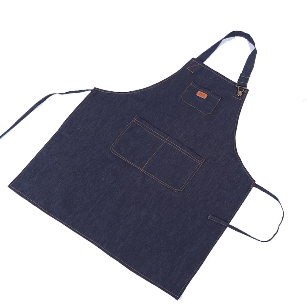 Hot Kitchen Denim Aprons Pocket Adjustable Apron Work Cooking Chef Artist Waiter Tablier new