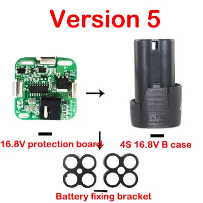 version 5 3S 12V 4S 16,8 V DC электрические инструменты ручная литиевая дрель мощность литий-ионная батарея Защитная плата BMS схема 18650 ячеек 20A PCB - Цвет: version 5