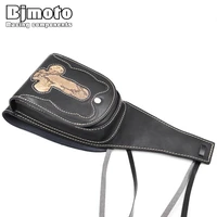 bjmoto motorcycle pu leather 4 5 gallons tank chap cover panel pad bib bra bag for harley sportster 883 1200 xl